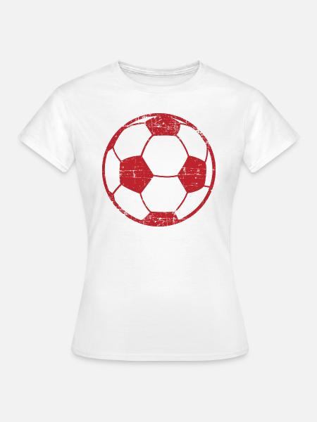 Fussball Ball Geschenk - Frauen T-Shirt - Weiß