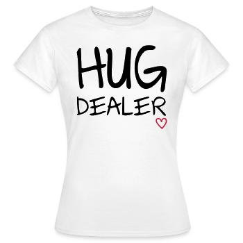 Hug Dealer - T-shirt Femme - blanc - Devant - AI Model Female 172 dark (172cm)