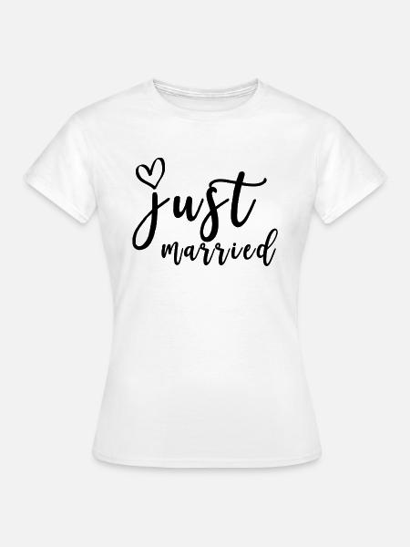 just married Geschenk - Frauen T-Shirt - Weiß