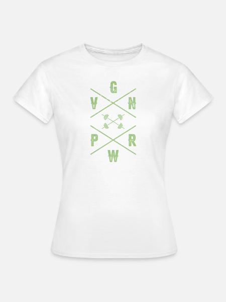 Vegan Power Geschenk - Frauen T-Shirt - Weiß
