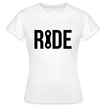 Ride Bicycle Bike Bike Gift - Women's T-Shirt - white - Front - AI Model Female 172 dark (172cm)