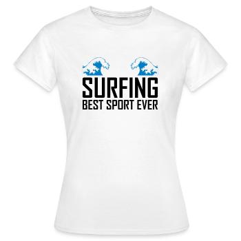 Surfen Surfen Surfen - Frauen T-Shirt - Weiß - Vorne - AI Model Female 172 dark (172cm)