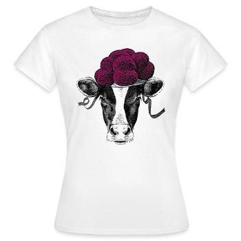 Schwarzwald-Tussi vache avec black-wald Bollenhut - T-shirt Femme - blanc - Devant - AI Model Female 172 dark (172cm)