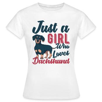 Dachshund. dachshund - Women's T-Shirt - white - Front - AI Model Female 172 dark (172cm)