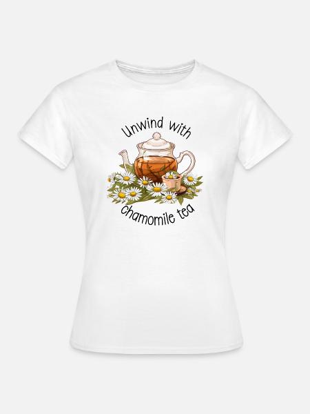 Entspannen Sie sich mit Kamillentee, Aquarell - Frauen T-Shirt - Weiß