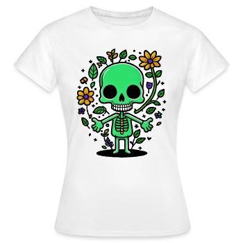 Squelette - T-shirt Femme - blanc - Devant - AI Model Female 172 dark (172cm)