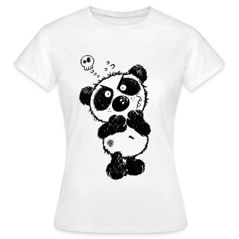Grummeliger Panda - Frauen T-Shirt - Weiß - Vorne - AI Model Female 172 dark (172cm)