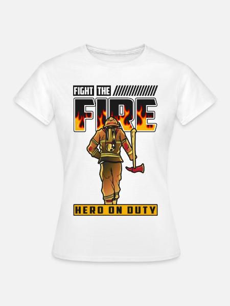 Feuerwehrmann - Frauen T-Shirt - Weiß