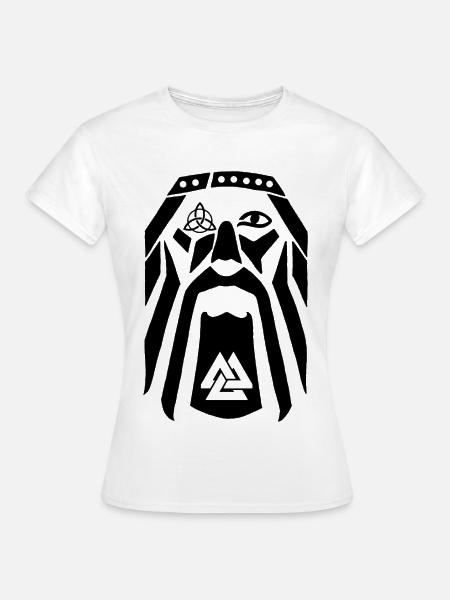 Wikingerkrieger (schwarz) - Frauen T-Shirt - Weiß