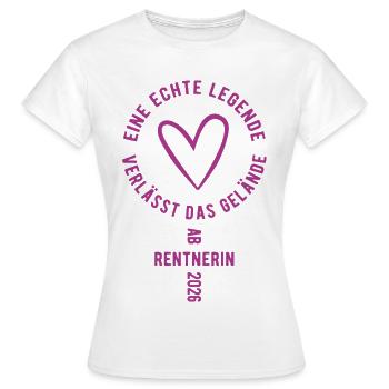 Power Pensioner 2026 - Retraite - Rente - T-shirt Femme - blanc - Devant - AI Model Female 172 dark (172cm)