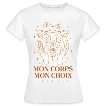 Mein Körper Meine Wahl Feminismus Freiheit - Frauen T-Shirt - Weiß - Vorne - AI Model Female 172 dark (172cm)