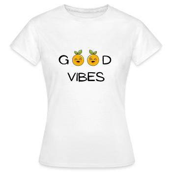 Good Vibes! gift idea to offer - Women's T-Shirt - white - Front - AI Model Female 172 dark (172cm)