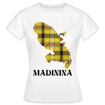 Martinique Madinina Carte - T-shirt Femme - blanc - Devant - AI Model Female 172 dark (172cm)