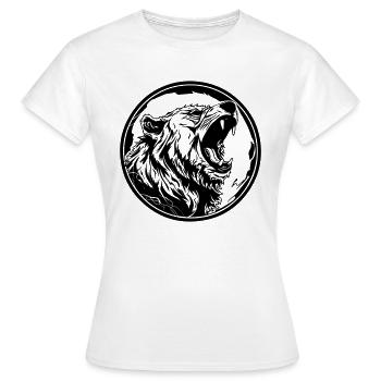 Grizzly Bär - Frauen T-Shirt - Weiß - Vorne - AI Model Female 172 dark (172cm)