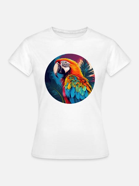 Papagei - Frauen T-Shirt - Weiß