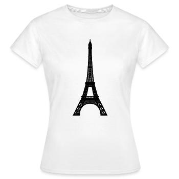 Tour Eiffel - T-shirt Femme - blanc - Devant - AI Model Female 172 dark (172cm)