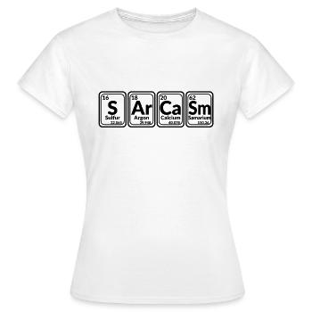 Sarcasm - Women's T-Shirt - white - Front - AI Model Female 172 dark (172cm)