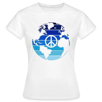 Peace - T-shirt Femme - blanc - Devant - AI Model Female 172 dark (172cm)