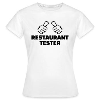 Restaurant Tester - Frauen T-Shirt - Weiß - Vorne - AI Model Female 172 dark (172cm)