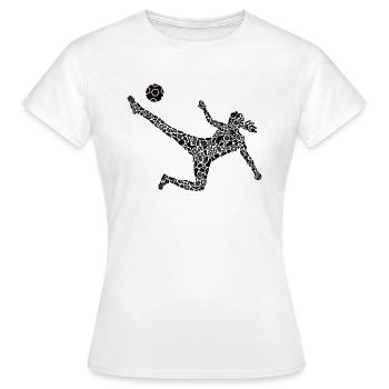 Fußball Spielerin Frauen Fußball Fußballspielerin - Frauen T-Shirt - Weiß - Vorne - AI Model Female 172 dark (172cm)