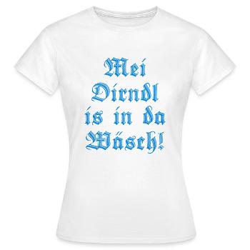 Mon Dirndl est dans le lavage - 2018 - T-shirt Femme - blanc - Devant - AI Model Female 172 dark (172cm)