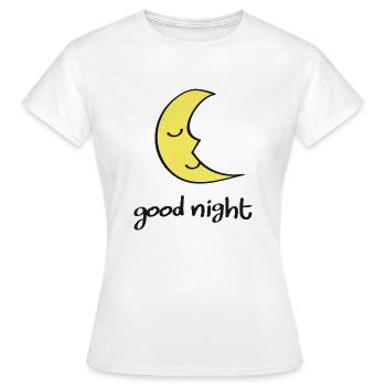 Petite Lune souhaite bonne nuit - T-shirt Femme - blanc - Devant - AI Model Female 172 dark (172cm)