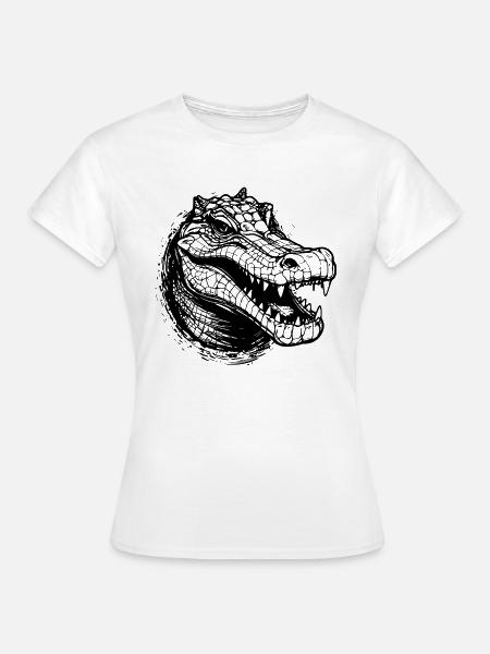 Krokodil - Frauen T-Shirt - Weiß