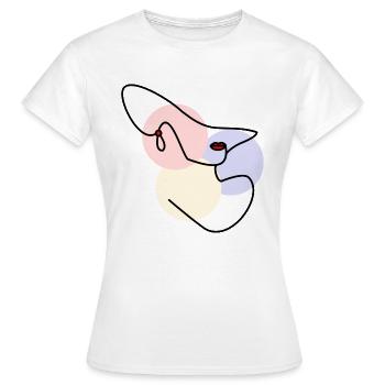 WIFE. DAUGHTER. ADOLESCENT. WOMEN'S DAY - Women's T-Shirt - white - Front - AI Model Female 172 dark (172cm)