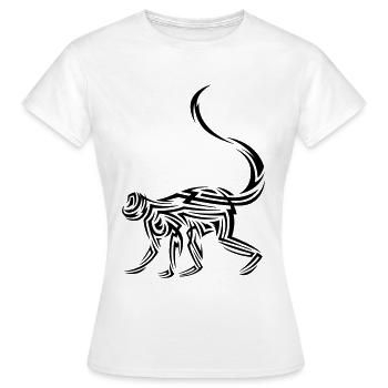 Tatouage tribal de singe - T-shirt Femme - blanc - Devant - AI Model Female 172 dark (172cm)