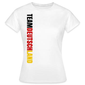 TEAM DEUTSCHLAND - MANNSCHAFT - TEILNEHMER - GER - Frauen T-Shirt - Weiß - Vorne - AI Model Female 172 dark (172cm)