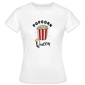 Popcorn Queen T-shirt Cadeau Sac De Popcorn - T-shirt Femme - blanc - Devant - AI Model Female 172 dark (172cm)