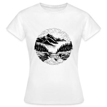 Paysage - T-shirt Femme - blanc - Devant - AI Model Female 172 dark (172cm)
