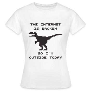 Broken Internet - Women's T-Shirt - white - Front - AI Model Female 172 dark (172cm)
