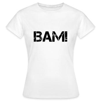Bam Bäm Strike Drôle - T-shirt Femme - blanc - Devant - AI Model Female 172 dark (172cm)