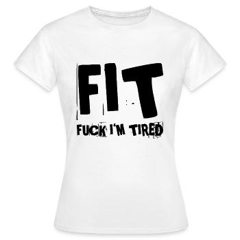 Fit Drôle - T-shirt Femme - blanc - Devant - AI Model Female 172 dark (172cm)
