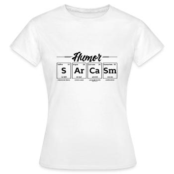 Sarcasme Humour - T-shirt Femme - blanc - Devant - AI Model Female 172 dark (172cm)
