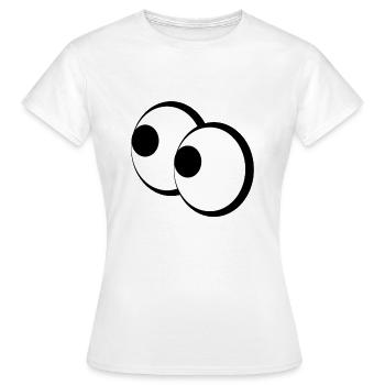 googly eyes - Women's T-Shirt - white - Front - AI Model Female 172 dark (172cm)