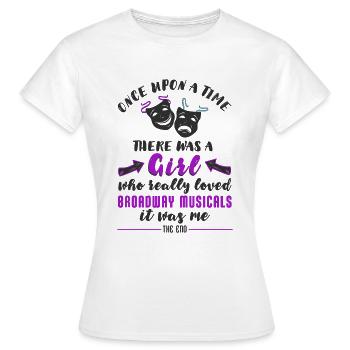 Fille musicale de Broadway drôle - T-shirt Femme - blanc - Devant - AI Model Female 172 dark (172cm)