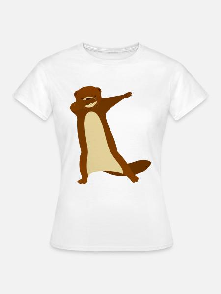 Otter Dab Dance - Cool Gift - Frauen T-Shirt - Weiß