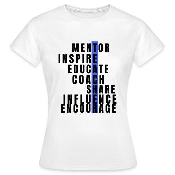 Enseignants - T-shirt Femme - blanc - Devant - AI Model Female 172 dark (172cm)