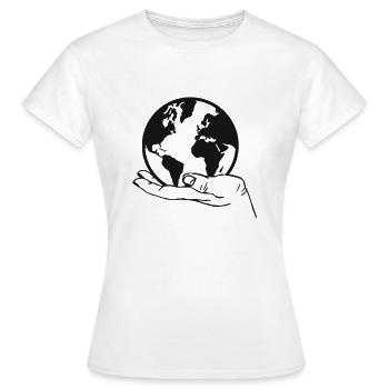 Terre - T-shirt Femme - blanc - Devant - AI Model Female 172 dark (172cm)