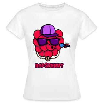 Rap Raspberry - Women's T-Shirt - white - Front - AI Model Female 172 dark (172cm)