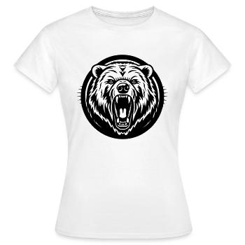 Grizzly Bär - Frauen T-Shirt - Weiß - Vorne - AI Model Female 172 dark (172cm)