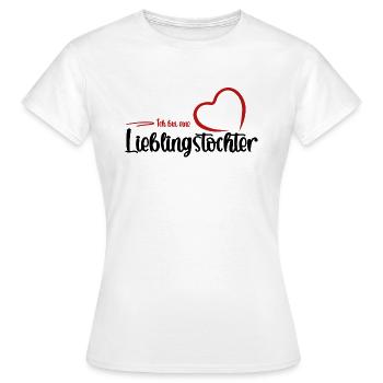 Ich bin eine Lieblingstochter - Kindertagsgeschenk - Frauen T-Shirt - Weiß - Vorne - AI Model Female 172 dark (172cm)