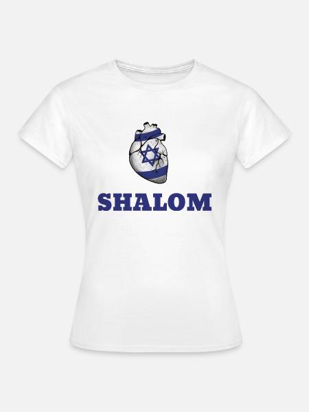Shalom - Frauen T-Shirt - Weiß