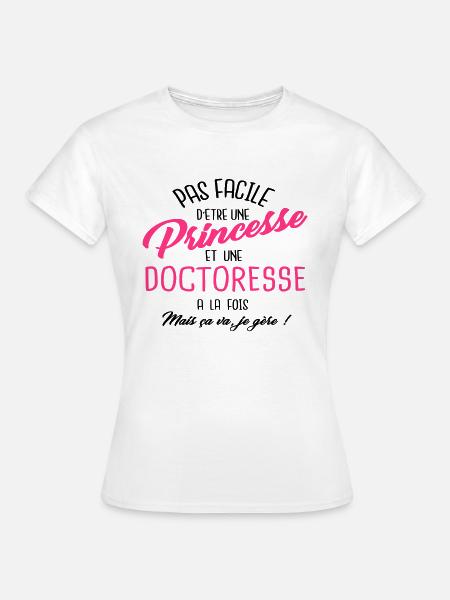 Princesse et doctoresse - T-shirt Femme - blanc