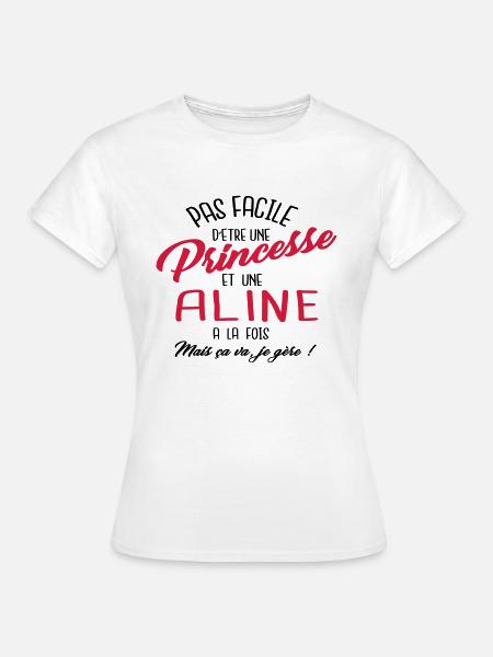 Princesse et Aline - T-shirt Femme - blanc