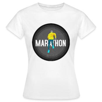 Cadeau de jogging marathonien - T-shirt Femme - blanc - Devant - AI Model Female 172 dark (172cm)