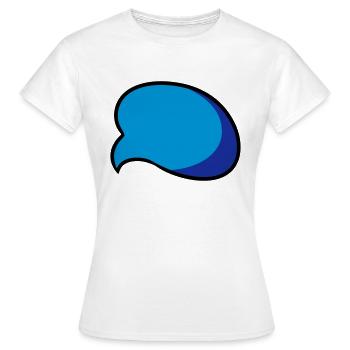 Speech bubble speech bubble comic gift idea - Women's T-Shirt - white - Front - AI Model Female 172 dark (172cm)