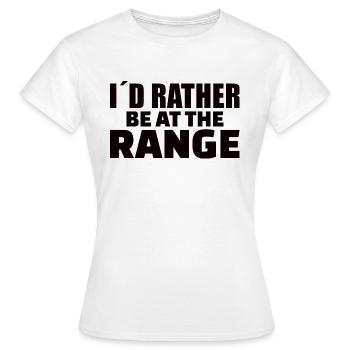 TIR DE PISTOLET PRO: À portée - T-shirt Femme - blanc - Devant - AI Model Female 172 dark (172cm)